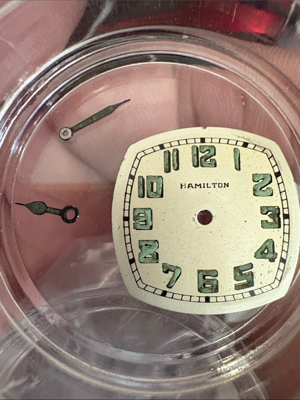 Hamilton Cream Dial Wall Accent with Green Numerals